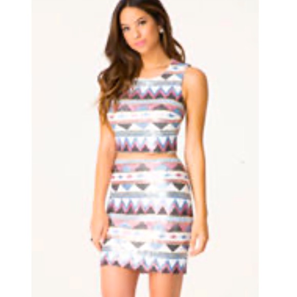 bebe Tops - Bebe Sequin 2 Piece Dress